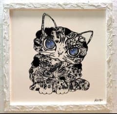 おすすめ！スイカ大✨ 手作り額付き銅版画作品 title「きらめき