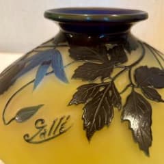 CONTI様専用品 エミール ガレ Galle サイン入り ガラス 花瓶 骨董
