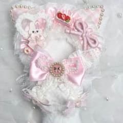 10cm ちびぐるみ ぬい服 にじぱぺっと ピンクネコちゃん しっぽ付き