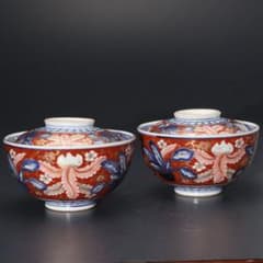伊万里赤絵野菜図煮物碗2客 色絵 古伊万里 骨董 蓋物 R1361w3B2 - メルカリ