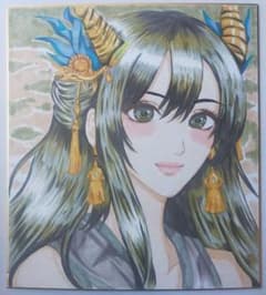干支美人シリーズ「辰」｜辰女子｜手描きオリジナル原画｜大色紙