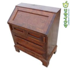 中古】K▽松本民芸家具 66型 高山式 ライティングビューロー (38524