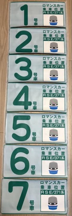 鉄道部品 小田急ロマンスカー 20000形（RSE） 乗車位置案内 JR東海