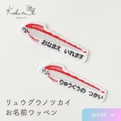 26】深海魚！リュウグウノツカイお名前ワッペン アイロン - メルカリ