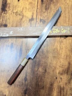 森本光一作 蛸引 先丸 白一鋼 尺 紫檀白水牛八角柄 - メルカリ
