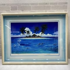 キモ ドルフィンアイランド シルクスクリーン イルカ 絵画 - メルカリ