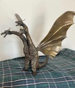 怪獣 キングギドラ フィギュア 当時物 ゴジラ 東宝 希少 金 SHF 真骨彫
