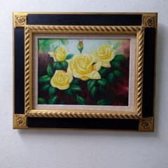 肉質油絵 横 特寸法 黄色の花 額装仕上げ品 - メルカリ