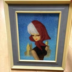 レトロ ビーズアート額 東郷青児 ビーズ額D - メルカリ