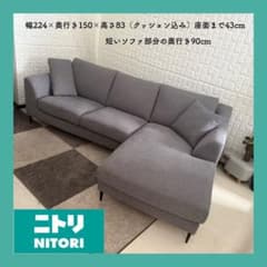 都内23区配送無料✨ニトリ カウチソファ 2人掛け 3人掛け グレー 美品