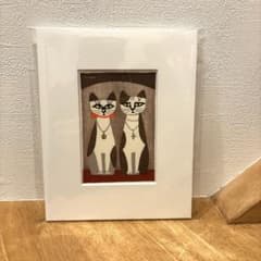 稲垣知雄 木版画 「ペンダントの猫」 - メルカリ