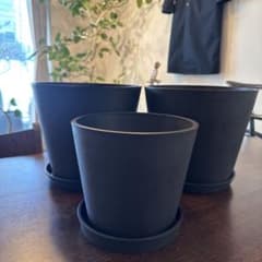 ecopots 植木鉢セット S6号×1、M8号×2 黒 - メルカリ