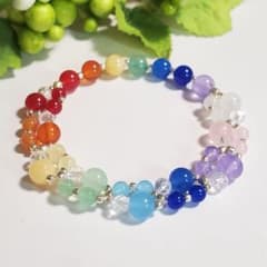 天然石 ブレスレット ＊No. 552＊ハンドメイド パワーストーン 編み