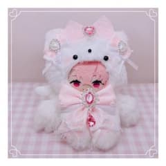 ぬいぐるみ 服 10cm にじぱぺっと おすわり ねこ ピンク 266 - メルカリ