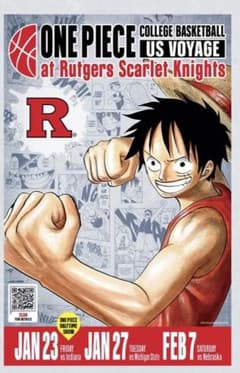 ワンピース ルフィ US ボヤージュ カレッジ バスケットボール ポスター