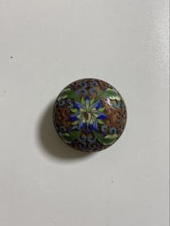 最終値下げ 七宝焼き 花模様の金属製香合 - メルカリ