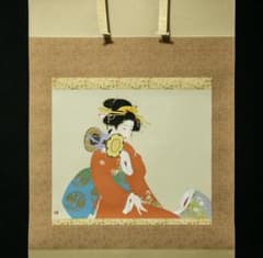 掛軸-1767 上村松園 鼓の音 限定380部のうち87番 上村淳之監修 - メルカリ