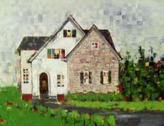 油絵 菅家令子 絵 絵画 インテリア uF6-062303 風景 - メルカリ