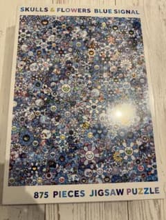 村上隆 パズル SKULLS & FLOWERS BLUE SIGNAL 875 - メルカリ
