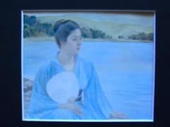 黒田清輝、【湖畔】、年代物・希少な画集画、新品高級額 額装付、状態
