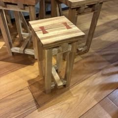 無垢材スツール 木製スツール 花台 サイドテーブル ハンドメイド 楠