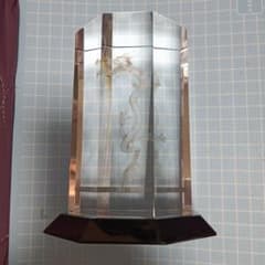 1*9様 クリスタル ドラゴン彫刻 八角形オブジェ 黒門風水 旺龍天寶