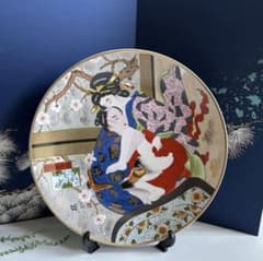 浮世絵 春画 金彩 手描き 希少特大サイズ 大皿 41cm - メルカリ