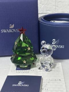 最安値 スワロフスキー クリスマスツリー グリーン おまけ くまさん