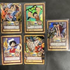 ONEPIECEカードダス】ハイパーバトル ルフィset 4枚＋おまけ1枚 - メルカリ