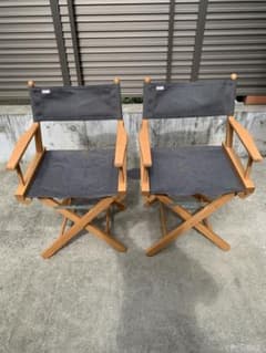 良品•美品】sunbrella ディレクターズチェア 2脚セット - メルカリ