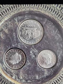 イタリア共和国 イタリア銀行創設100周年記念銀貨 3枚セット 1993