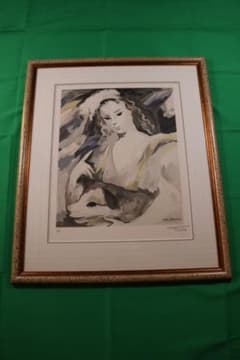 絵画】マリー・ローランサン作 リトグラフ『犬を抱く女』 - メルカリ