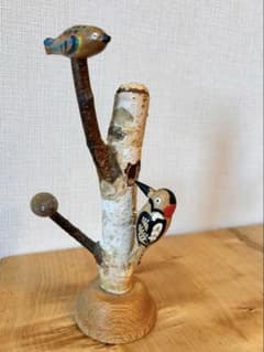rebmob木工 作品 キツツキ 一輪挿し 花器 花瓶 うつわ 作家もの - メルカリ