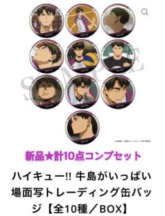 ハイキュー 白鳥沢 牛島若利 牛島がいっぱい缶バッジ コンプリート