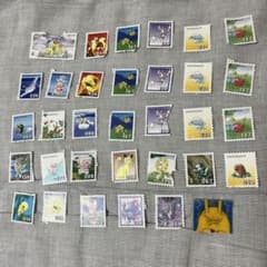 希少】ポケモン切手風シール スタンプシート 32枚 小学館 +おまけ1枚