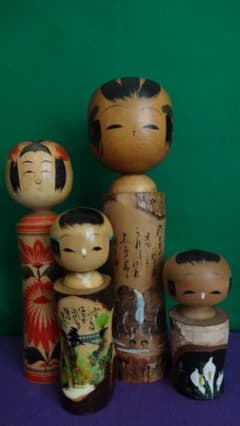 こけし 宮城県（ 作並・仙台・鳴子 ）群馬県（ 尾瀬 ）作者印有 日本