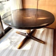 て23)飛騨産業 キツツキ 穂高 ダイニングテーブル ラウンドテーブル