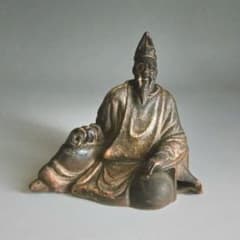 M-1245 備前焼 柿本人麻呂像 在銘 - メルカリ