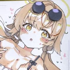 ブルアカ 水着ヒフミ ファンアート 色紙 - メルカリ