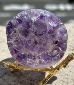 来福】ウルグアイ産⭐️虹入り！アメジスト笑口⭐️龍穴⭐️ RM 125