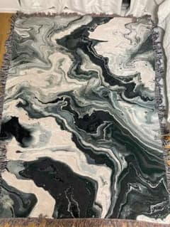 専用 ブランケットMarble Woven Throw Blanket - メルカリ