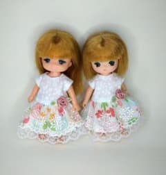 1042☆ ハンドメイド リカちゃん ミキちゃん マキちゃん 服 ワンピース