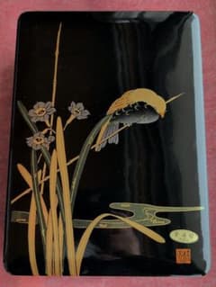 東橋の作品 「本蒔絵漆器」 「金蒔絵（かなまきえ）」文箱 「美術工芸