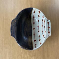 民藝 岩井窯 山本教行 耳付楕円鉢 大サイズ - メルカリ