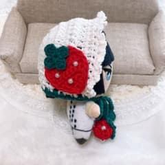10㎝ ちびぐるみ にしぱぺ ぬい服 着ぐるみ 苺ボンネット 赤 モチーフ