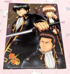 銀魂新選組 土方＆沖田＆近藤 (裏に実写エリザベス) クリアファイル