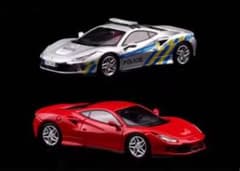 2台セット】フェラーリ F8 レッド / 警察仕様 1/64 - メルカリ
