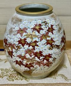 京焼 清水焼 齋藤雲楽 色絵金彩雲錦文花瓶 - メルカリ