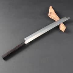 10952左利き用 先丸包丁 尺一 刺身包丁 刃は究極の切れ味 黒檀黒水牛