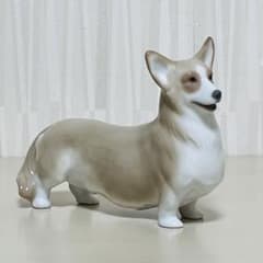 Lladro リヤドロ ウェルシュ コーギー フィギュリン 置物 犬 陶器製